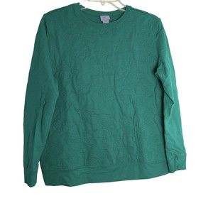 Laura Scott Sweater Women’s Green Pullover Sweater Size Large